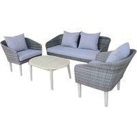 Charles Bentley Mixed Material Wicker Madrid Lounge Set