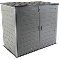 Charles Bentley 1170L Outdoor Storage Cabinet - Grey and Black
