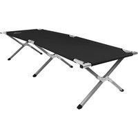 Charles Bentley Odyssey Single Folding Camp Bed Heavy Duty Lightweight - Black