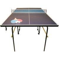 Charles Bentley 3/4 Junior Folding Table Tennis Table (6Ft9£) - Bats Balls & Net