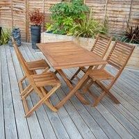 Charles Bentley 4 Seat Rectangular Dining Set Natural