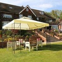 Charles Bentley 3Mx3M Steel Art Outdoor Gazebo Luxury Metal Frame Marquee Cream