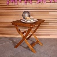 Charles Bentley FSC Small Wooden Square Foldable Patio Table
