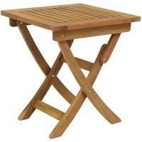 Charles Bentley FSC Small Wooden Square Foldable Patio Table