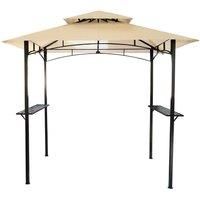 Charles Bentley 8x5Ft Steel Gazebo Beige