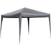 Charles Bentley Grey 3m x 3m Pop Up Gazebo Grey