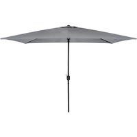 Charles Bentley 3m x 2m Rectangular Outdoor Garden Parasol Umbrella - Light Grey