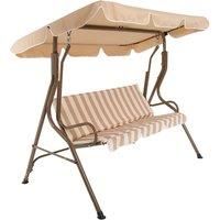 Charles Bentley 2-3 Seater Garden Swing Seat Hammock Chair Stripe / Plain Design