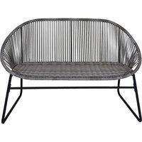 Charles Bentley Zanzibar 2 Seater Outdoor Garden Patio Bench Grey