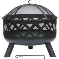 Charles Bentley Round Black Fire Pit