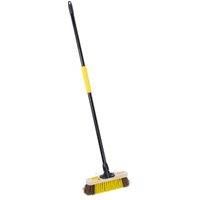 Bulldozer Dual Fill Wooden Broom with Handle - 11in