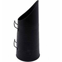 Cherry Ribbed Coal Hod Black Matte Ribbed Design Fluted Top