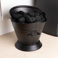 Fir Coal Bucket Metal Carry Handle and Support Handle Iron Black Matte Finish