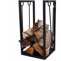 Hornbeam Log Holder Foreside Companion Set Iron Tool Stand