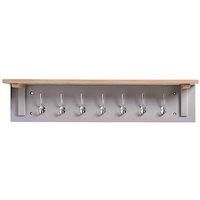 Charnwood Floating Shelf with Steel Metal Hooks 4kg Mountable and Painted Grey