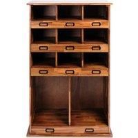 Charnwood Large Wooden Shoe and Boot Locker Free Standing Black and Brown 24kg