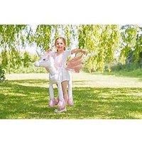 amscan RUNI-LS Unicorn Ride-On Costume, White and Pink, Child 3 Years