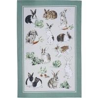 Cotton Tea Towel Ulster Weavers Rabbit Patch 100% Cotton Green