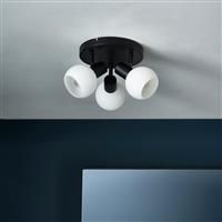 Shore Light Lucci Steel 3 Light Round Spotlight- Black&White