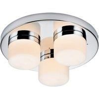 Saxby Pure Bathroom Ceiling Light Chrome / White (159RE)