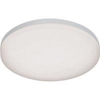 Saxby Eros LED Bathroom & Indoor Flush Ceiling Light Silver / White 22W 1900lm (170RE)
