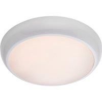 Saxby AmazonPro Indoor & Outdoor Maintained or Non-Maintained Emergency Round LED Bulkhead White 18W 1800lm (331RE)