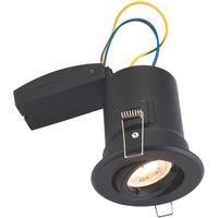 Saxby Major GU10 Tilt Fire Rated Recessed Downlight Black (894RE)