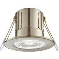 Saxby CosmosEco V3 Fixed Fire Rated LED Recessed Downlight Satin Nickel 6W 500lm (579RE)