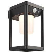 Saxby Taurus Outdoor LED Solar Wall Light With PIR & Photocell Sensor Black 200lm (867RE)