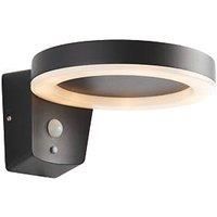 Saxby Aura Outdoor LED Solar Wall Light With PIR & Photocell Sensor Black 300lm (476RE)