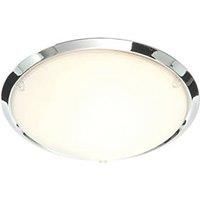 TREVISO Bathroom Ceiling Light - GLOSS Chrome & Frosted Glass - Waterproof IP44