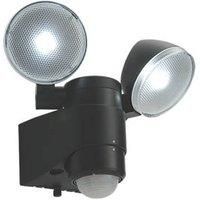 Saxby Laryn Outdoor LED Floodlight & PIR With PIR Sensor Black 2 x 2W 320lm (7172J)