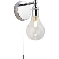 Viera Exposed Bulb Light - Chrome