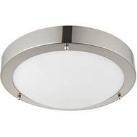 Saxby Anchorage LED Bathroom Ceiling Light Satin Nickel 9W 650lm (189PP)