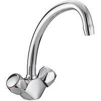 Bristan Value Club Budget Mono Kitchen Sink Mixer Tap Dual Handle - Chrome