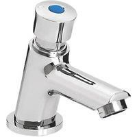 Bristan Z2 LUX Single Luxury Timed Flow Basin Tap with Flow Regulator - Chrome