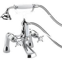 Bristan 1901 Pillar Bath Shower Mixer Tap with Ceramic Disc Valves - Chrome