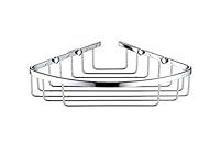 Bristan COMP BASK04 Closed Front Corner Fixed Wire Basket