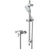 Bathroom Thermostatic Mixer Shower Set Round Head Chrome Modern Sequential 5 Bar