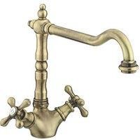 Bristan K SNK EF ABRZ Colonial Easyfit Kitchen Sink Mixer Tap with Swivel Spout, Antique Bronze