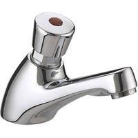 Bristan Timed Flow Compression Valve Bathroom Basin Pillar Tap Chrome (6764J)