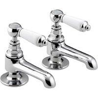 Bristan Renaissance Pair of Chrome Lever Basin Taps