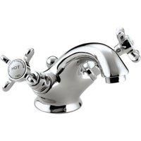 Bristan 1901 Chrome Crosshead Basin Mixer Tap with PopUp Waste