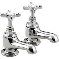 Bristan 1901 Pair of Chrome Crosshead Bath Taps