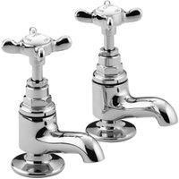 Bristan 1901 Pair of Chrome Crosshead Vanity Basin Taps