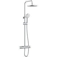 Bristan Buzz Thermostatic Bar Mixer Shower with Shower Rigid Riser Kit + Fixed H