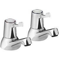 New Boxed - Genuine Pair Bristan VAL2 3/4 C CD Lever Bath Taps - Chrome