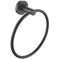 Bristan RD BLK Round Towel Ring, Black