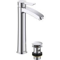 Bristan Apelo Eco Start Tall Basin Mixer with Clicker Waste - Chrome