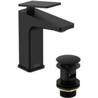 Bristan Delgado Eco Start Basin Mixer with Clicker Waste - Black